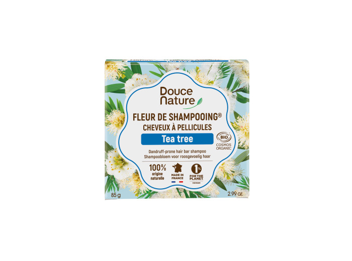 Fleur de Shampooing solide antipelliculaire Argile blanche et tea tree 85g