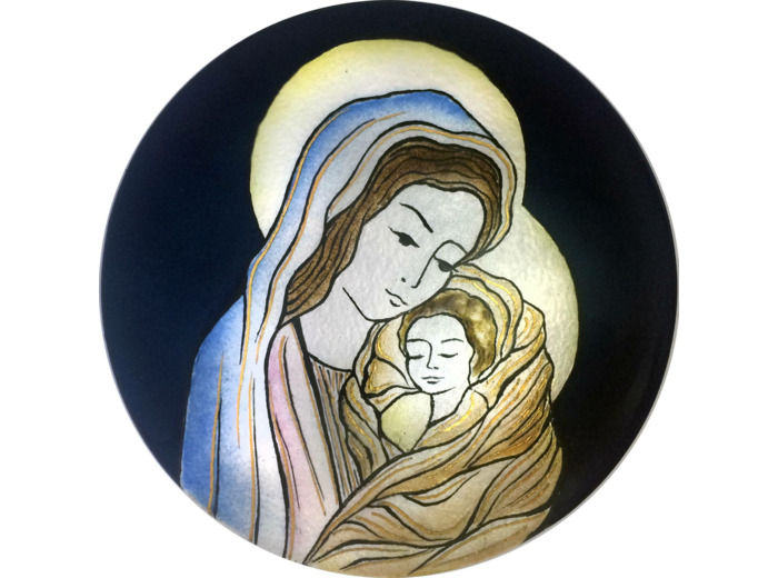 Vierge de douceur D15,7cm - EMAUX DU LIBAN