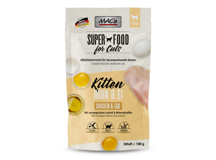 Mac's Chaton, Poulet & oeuf - 100g