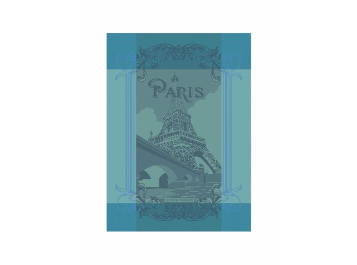 Torchon PARIS SEINE TURQUOISE Garnier-Thiebaut