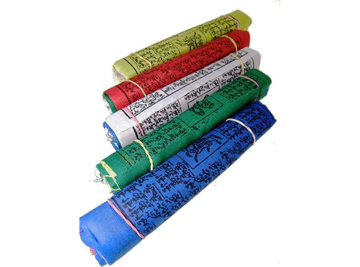 Drapeaux de prière tibétains fil de 25