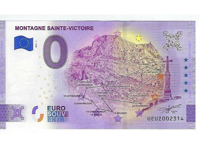 13 BERRE L'ETANG 2021-1 MONTAGNE SAINTE-VICTOIRE ANNIVERSAIRE BILLET 0 EURO