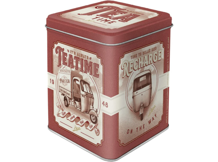 Boite à Thé Métal - Tea Time APE - 9,5x7,5x7,5 cm - Nostalgic Art