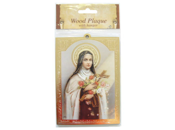 Plaquette Dorée 10x14cm - SAINTE THERESE
