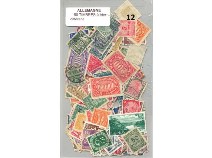 150 TIMBRES ALLEMAGNE DIFFERENTS A TRIER  *12