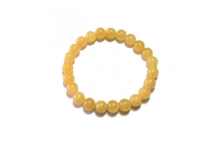 Bracelet en calcite jaune/orange 8 mm