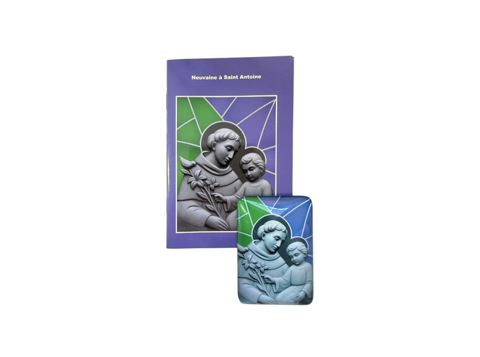 Magnet en Verre 48x68mm + Livret Neuvaine - Saint Antoine