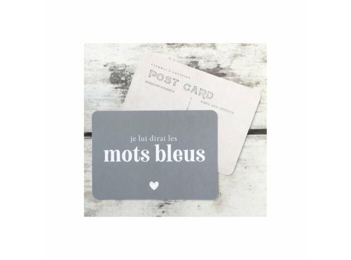 Carte Postale  Les Mots bleus - Bleu