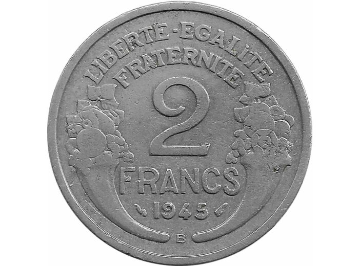 FRANCE 2 FRANCS MORLON ALU 1945 B TB