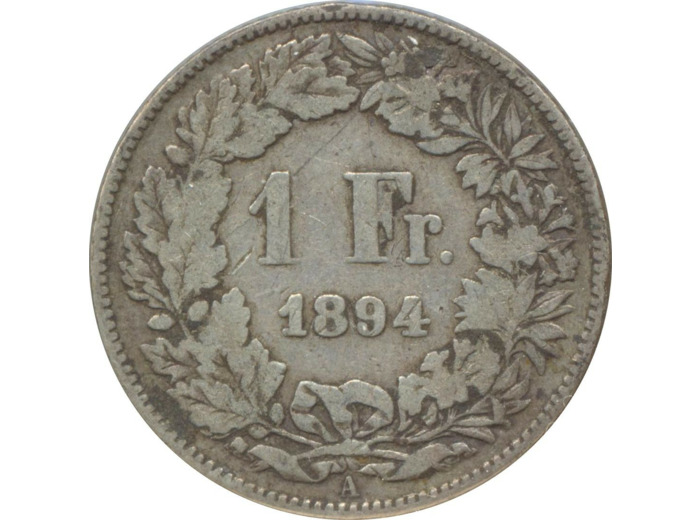 SUISSE 1 FRANC 1894 B TB