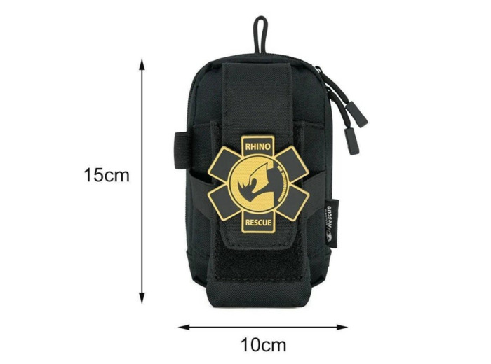 Trousse IFAK noire Rhino Rescue - kit de premiers secours vide personnalisable