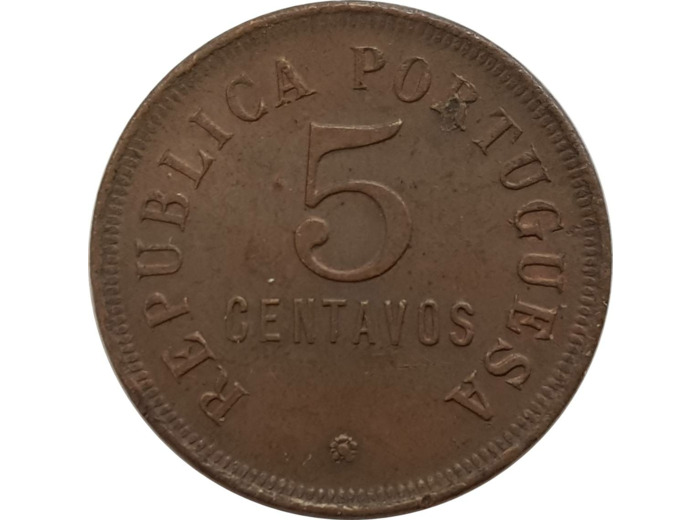 ANGOLA 5 CENTAVOS 1921 TTB+ (W62)