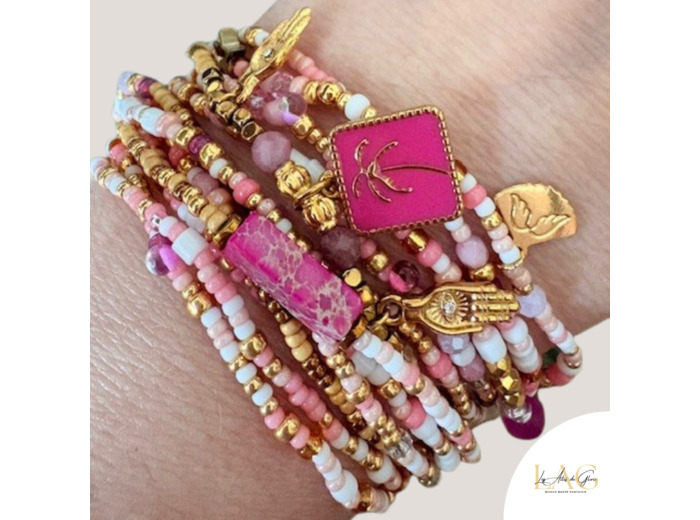 BRACELET MULTIRANGS AMULETTE D'AURORE