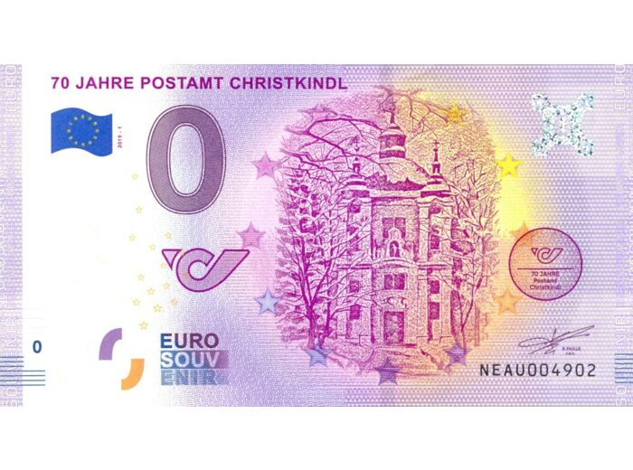 AUTRICHE 2019 -1 70 JAHRE POSTAMT CHRISTKINDL BILLET SOUVENIR 0 EURO
