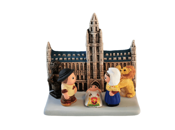 CRECHE en céramique BLOC 8x7cm- BELGIQUE