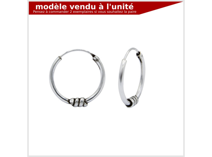 Créole ethnique en argent 925