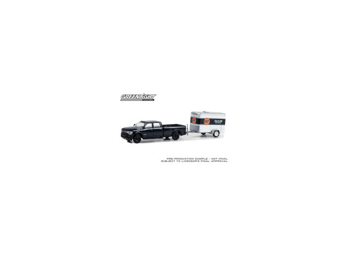 Greenlight 32290 - Dodge Ram 2500 with small Cargo Trailer Gulf 2023 - 1/64