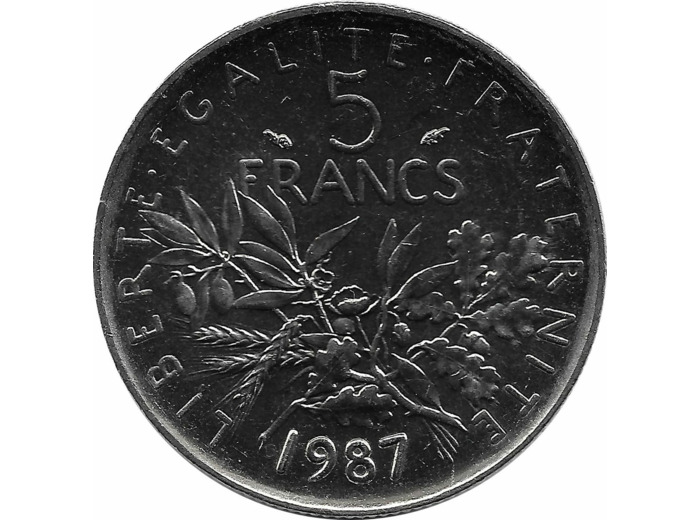 FRANCE 5 FRANCS ROTY 1987 SUP/NC