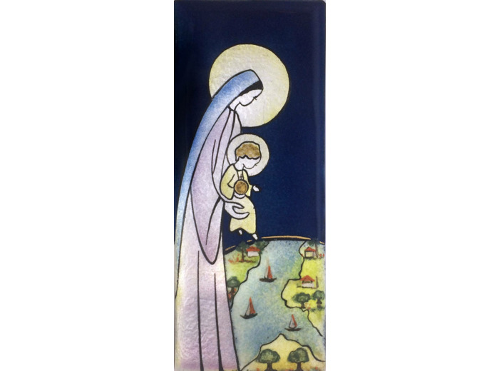 Vierge du don 15,5X6,5cm - EMAUX DU LIBAN