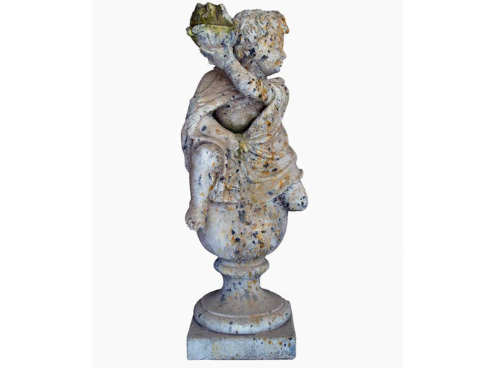 Statue grand Putti saison hiver 102x32x32cm