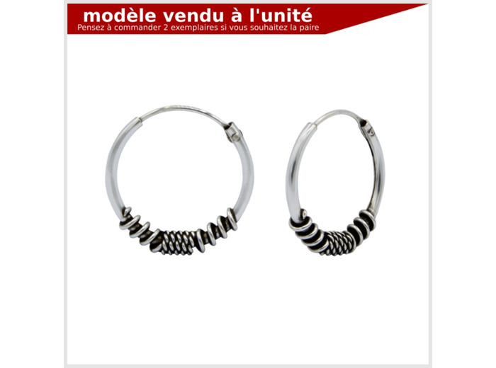 Créole ethnique en argent 925