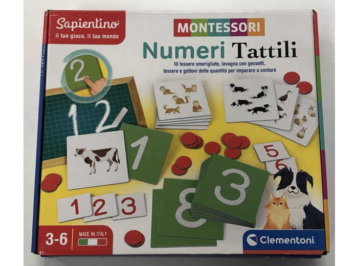 NUMEROS TACTILES EDUCATIFS MONTESSORI de chez CLEMENTONI