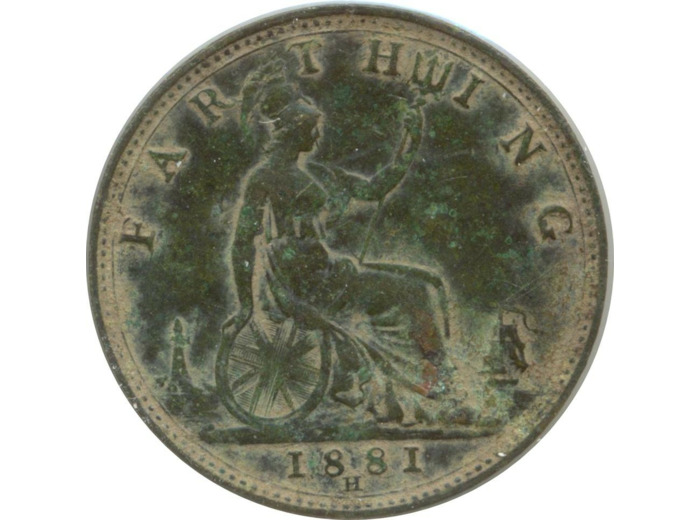 GRANDE BRETAGNE 1 FARTHING VICTORIA 1881 H TTB