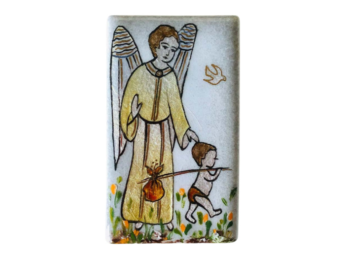 Ange et Petits Pas 9,5x5,5cm - EMAUX DU LIBAN