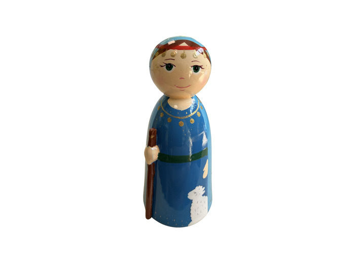 Sarah en bois tourné 8cm + boite