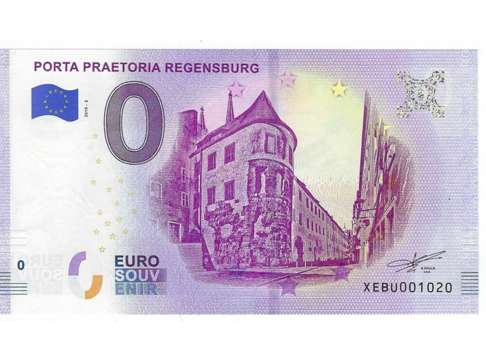 ALLEMAGNE 2019-2 PORTA PRAETORIA REGENSBURG BILLET SOUVENIR 0 EURO TOURISTIQUE