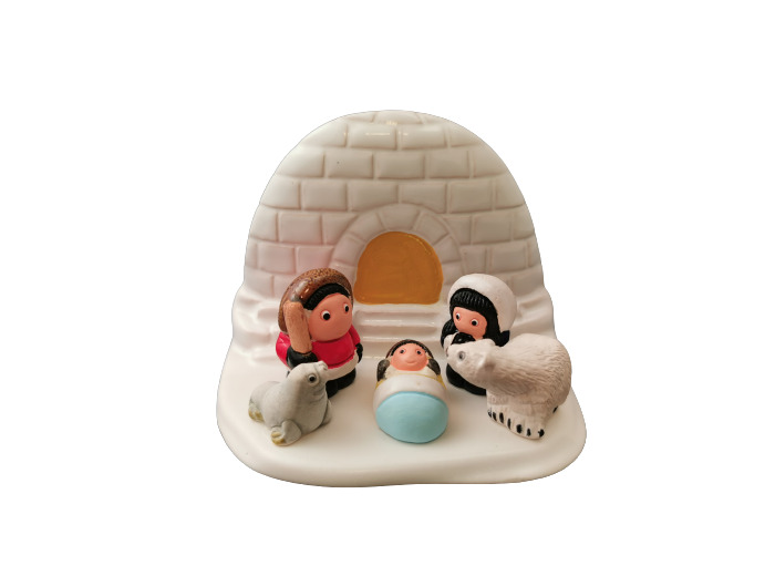 CRECHE en céramique BLOC 8x7cm- GROËNLAND