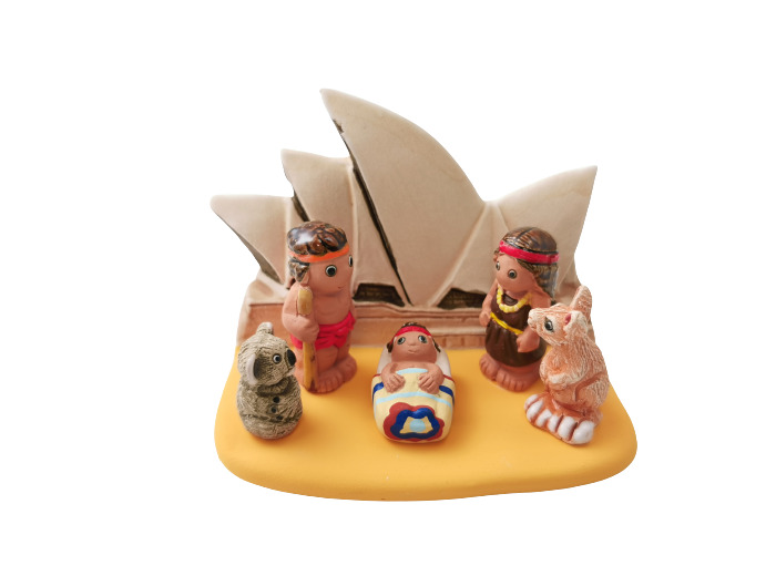 CRECHE en céramique BLOC 8x7cm - AUSTRALIE