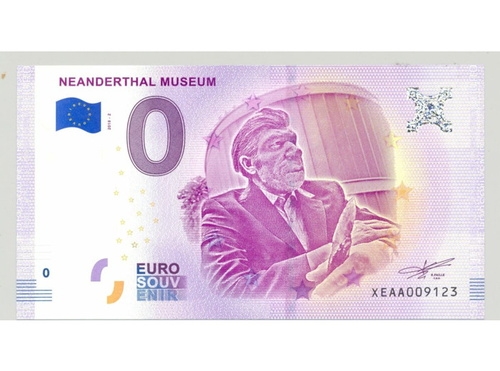 ALLEMAGNE 2018-2 NEANDERTHAL MUSEUM BILLET SOUVENIR 0 EURO TOURISTIQUE NEUF