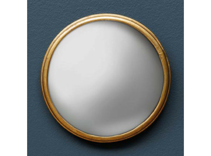 Mini Miroir Convexe en Fer Moucheté Doré 11cm