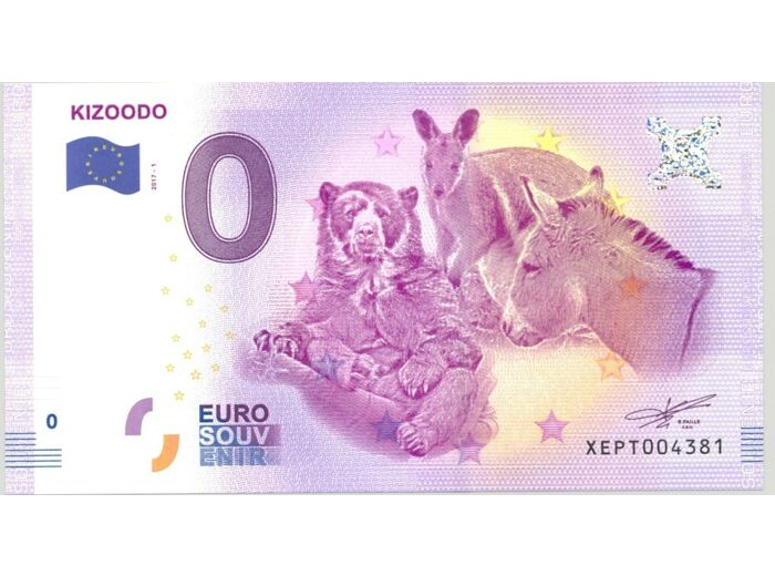 ALLEMAGNE 2017-1 KIZOODO BILLET SOUVENIR 0 EURO TOURISTIQUE NEUF