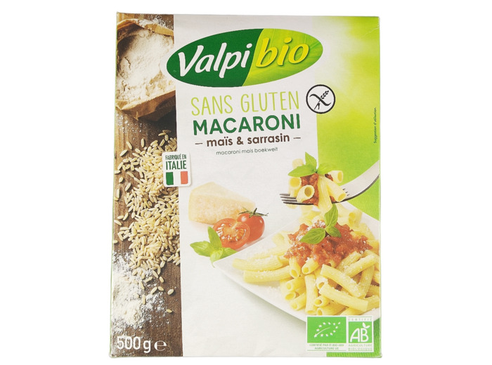 Macaroni Maïs et Sarrasin Sans Gluten 500g Bio