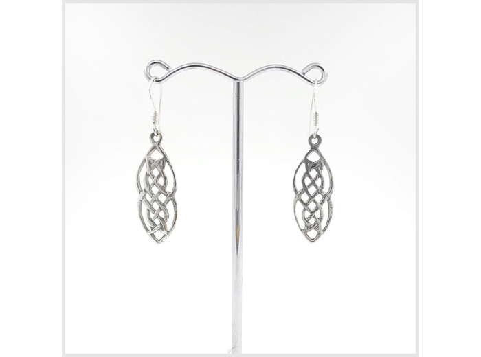 Boucles d'oreilles celtiques en argent massif