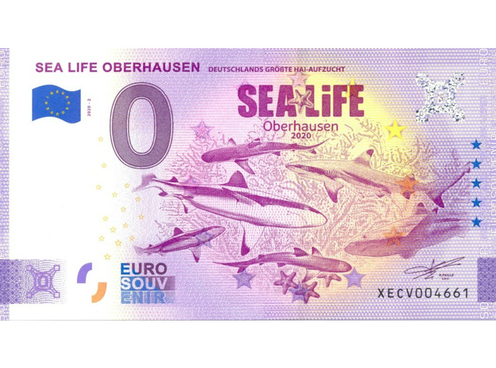 ALLEMAGNE 2020-2 SEA LIFE OBERHAUSSEN (ANNIVERSAIRE) BILLET SOUVENIR 0 EURO