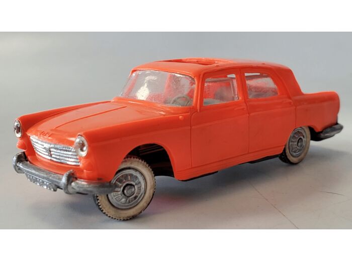 PEUGEOT 404 ORANGE CLAIR SERVO DIRECTION NOREV PLASTIQUE 1/43 SANS BOITE