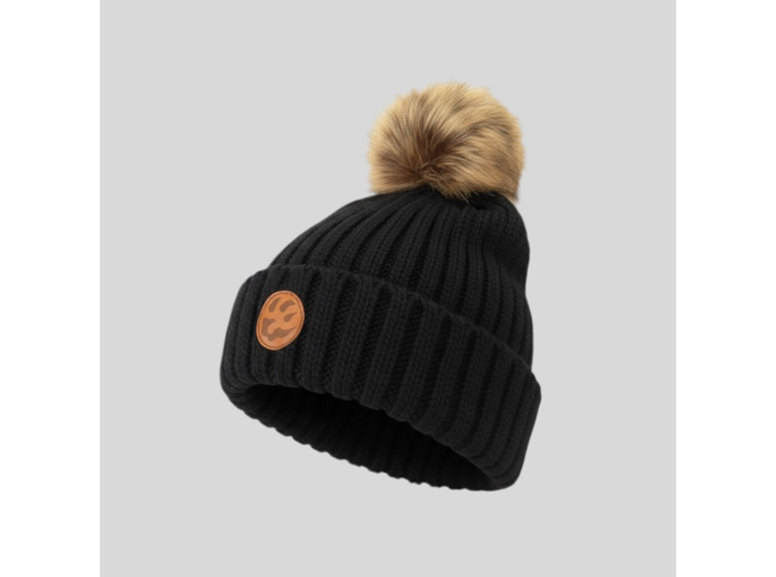 Bonnet à pompon en maille côtelée – Malabar Manufacture