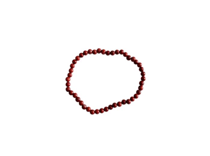 Bracelet en jaspe rouge 4 mm