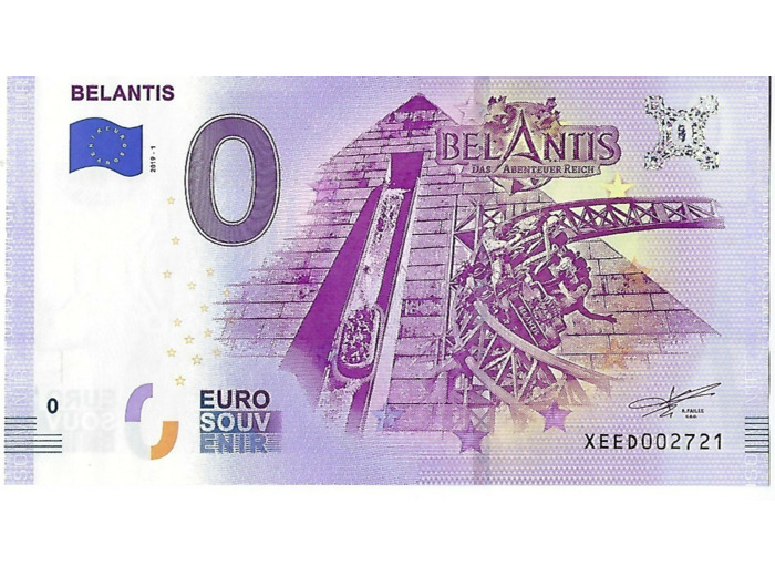 ALLEMAGNE 2019-1 BELANTIS BILLET SOUVENIR 0 EURO TOURISTIQUE  NEUF