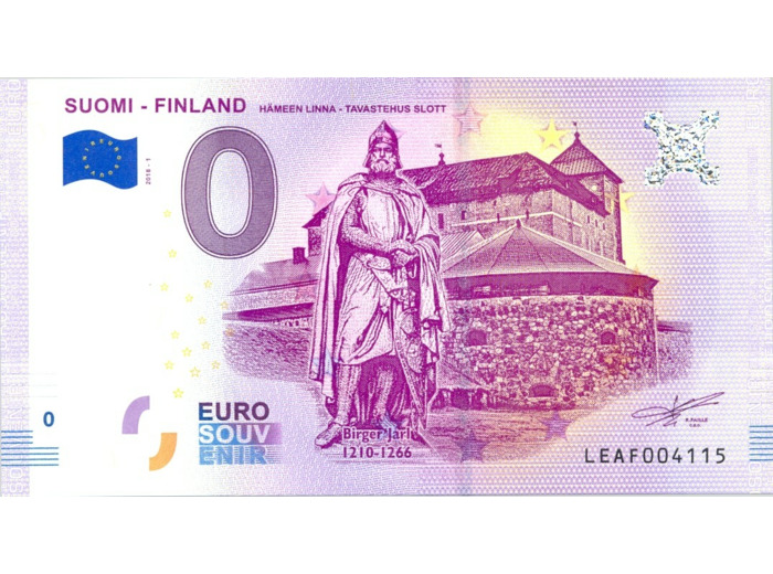 FINLANDE 2018-1 HAMEEN LINNA BILLET SOUVENIR 0 EURO TOURISTIQUE NEUF
