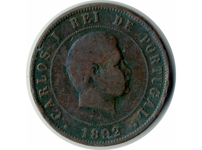 PORTUGAL 20 REIS 1892 TB+