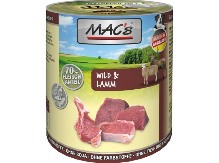 MAC'S Gibier & agneau pour chien - 2 formats