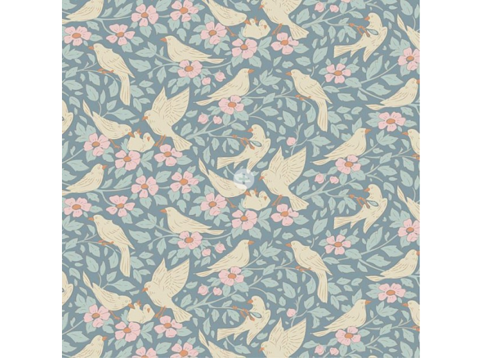 TISSU TILDA SONGBIRD AVA BLUE