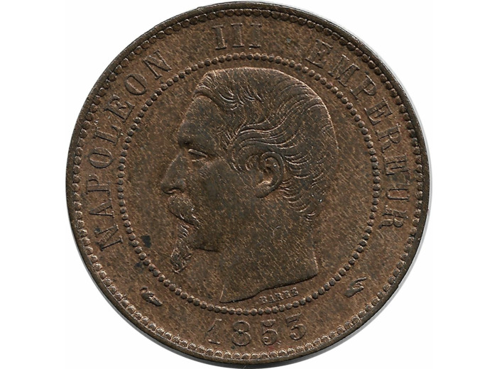 FRANCE 10 CENTIMES NAPOLEON III 1853 A SUP+