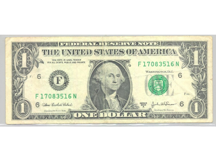 AMERIQUE U.S.A. (GEORGIE) 1 DOLLAR 2003 A SERIE F TB+