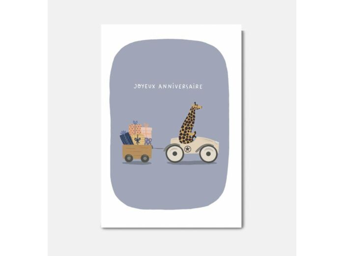 Carte Joyeux Anniversaire Girafe - Pascale Editions