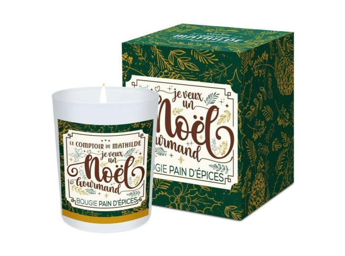 Bougie Noël Senteur Pain d'Epices